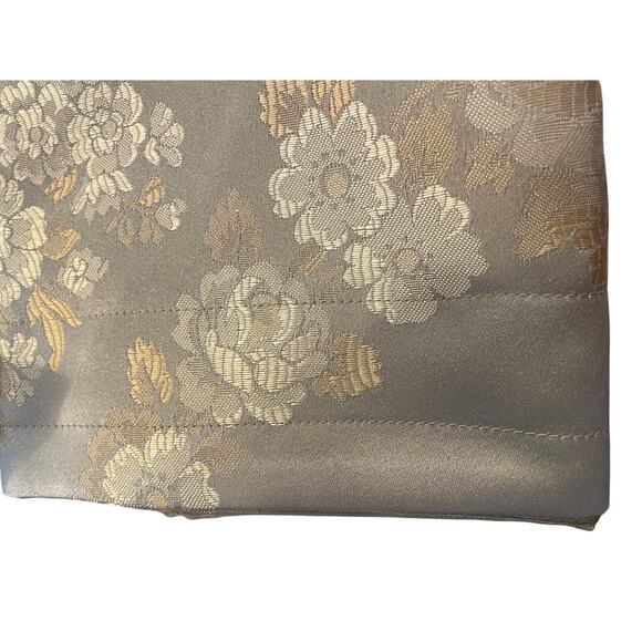 Drapes Curtains Jacquard Panels by Matic 3 Panels 84x55 Sage embossed floral - Picture 2 of 9